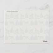 Wilde Elche Wolfen Pine Bäume Rustikale Tan Green Postkarte (Rückseite)