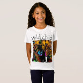 Wilde Elefantenregenbogen-Tiere T-Shirt (Vorne ganz)