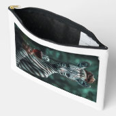 "Wilde Elegance - Zebra Cosmetic Bag" Zubehörtasche (Offen)