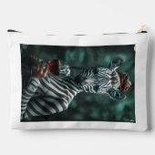 "Wilde Elegance - Zebra Cosmetic Bag" Zubehörtasche (Rückseite)