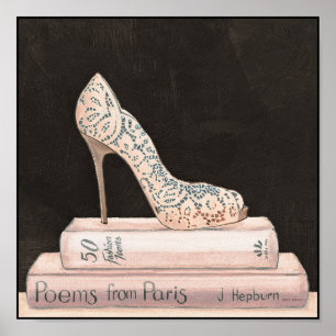 Wilde elegante Absatz-Mode Apples   Poster