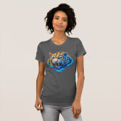 "Wilde Eleganz: Der Wasserleopard" T-Shirt (Vorne ganz)