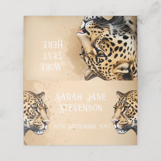 "Wilde Eleganz: Die Einladung von Leopard" (Außenseite Aufgefaltet)