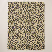 Wilde Eleganz Leopardenmuster Sherpadecke (Vorderseite)