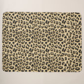 Wilde Eleganz Leopardenmuster Sherpadecke (Vorderseite (Horizontal))