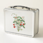 Wilde Erdbeer-Lunchbox Metall Brotdose (Rückseite)