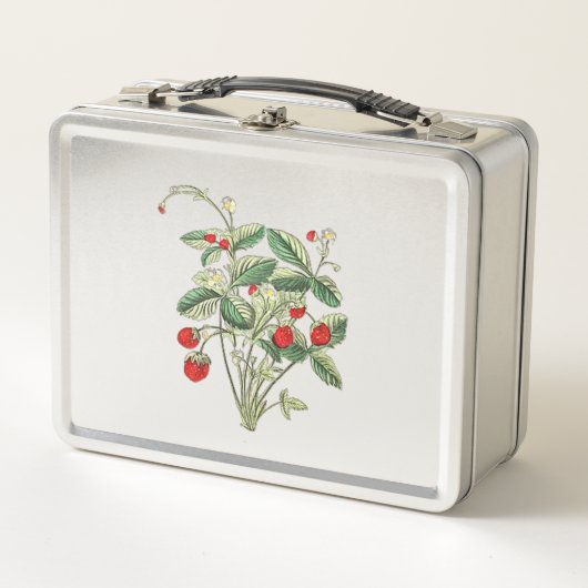 Wilde Erdbeer-Lunchbox Metall Brotdose (Vorderseite)
