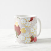 Wilde Erdbeerblumen-Tasse Kaffeetasse (VorderseiteRechts)