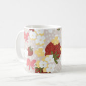 Wilde Erdbeerblumen-Tasse Kaffeetasse (Vorderseite Links)