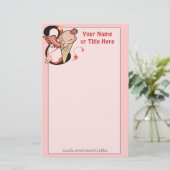 Wilde Erdbeere Ice Cream Stationery Briefpapier (Stehend Vorderseite)
