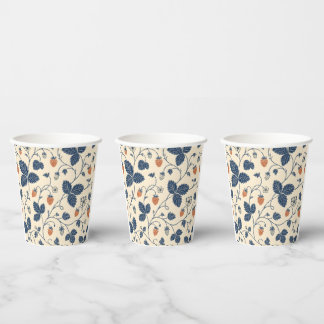 Wilde Erdbeere Ledger Vintage Botanicals Papier Pappbecher