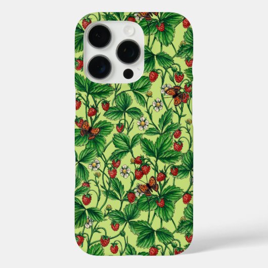 Wilde Erdbeeren auf Honigtaube Case-Mate iPhone Hülle (Rückseite)