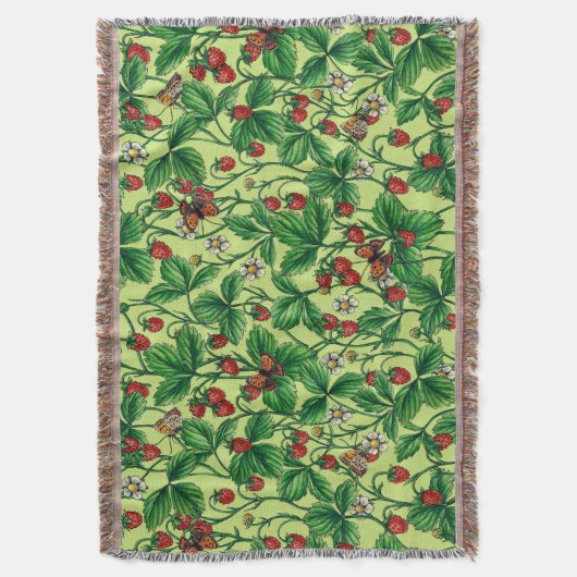 Wilde Erdbeeren auf Honigtaube Decke (Vorderseite Vertikal)