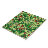 Wilde Erdbeeren auf Honigtaube Fliese (Seite)