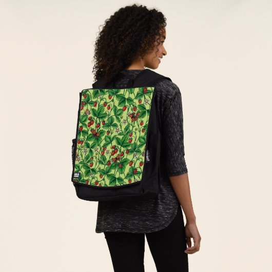 Wilde Erdbeeren auf Honigtaube Rucksack (Ausgewaschen)