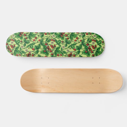 Wilde Erdbeeren auf Honigtaube Skateboard (Horizontal)