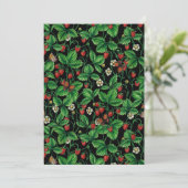 Wilde Erdbeeren auf schwarz (Stehend Vorderseite)