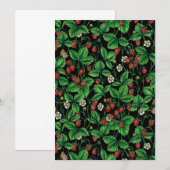 Wilde Erdbeeren auf schwarz (Vorne/Hinten)