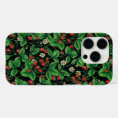 Wilde Erdbeeren auf schwarz Case-Mate iPhone Hülle (Rückseite (Horizontal))
