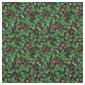 Wilde Erdbeeren auf schwarz Stoff (Muster)