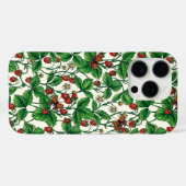 Wilde Erdbeeren auf weißem Grund Case-Mate iPhone Hülle (Rückseite (Horizontal))