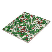 Wilde Erdbeeren auf weißem Grund Fliese (Seite)