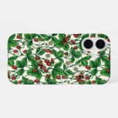 Wilde Erdbeeren auf weißem Grund iPhone 16 Hülle (Rückseite (Horizontal))