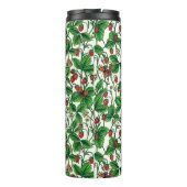 Wilde Erdbeeren auf weißem Grund Thermosbecher (Rückseite)