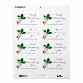 Wilde Erdbeeren, benutzerdefinierte Canning-Labels (Vorne)