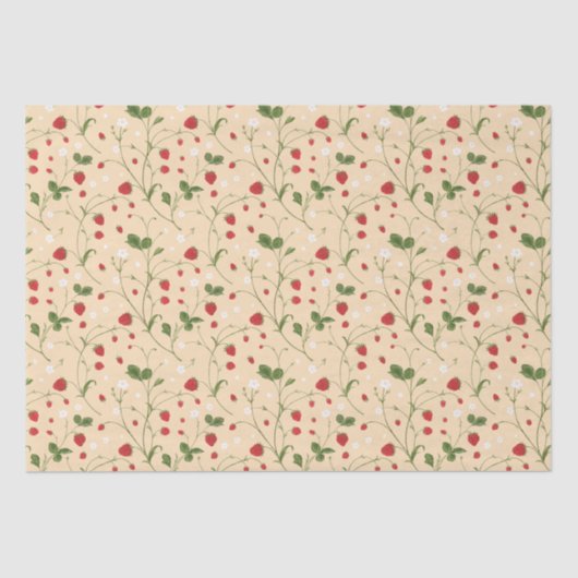 Wilde Erdbeeren (Bisque) - Gewebepapier Seidenpapier (Vorderseite)