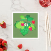 Wilde Erdbeeren Cocktail Papier Napkins Serviette (Beispiel)