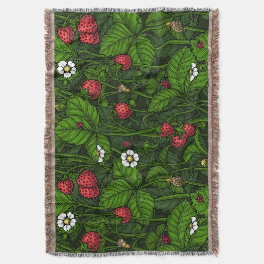 Wilde Erdbeeren Decke (Vorderseite Vertikal)