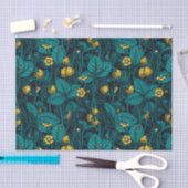 Wilde Erdbeeren, gelb und blau Seidenpapier (Handwerk)