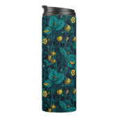 Wilde Erdbeeren, gelb und blau Thermosbecher (Nach rechts gedreht)