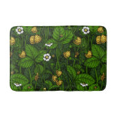 Wilde Erdbeeren, gelb und grün Badematte (Vorderseite)