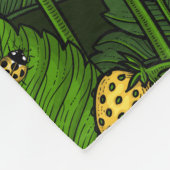 Wilde Erdbeeren, gelb und grün Fleecedecke (Ecke)