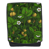 Wilde Erdbeeren, gelb und grün Rucksack (Vorderseite)