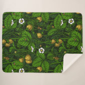 Wilde Erdbeeren, gelb und grün Sherpadecke (Vorderseite (Horizontal))