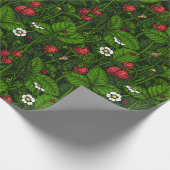 Wilde Erdbeeren Geschenkpapier (Ecke)
