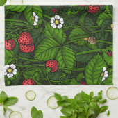 Wilde Erdbeeren Geschirrtuch (Gefaltet)