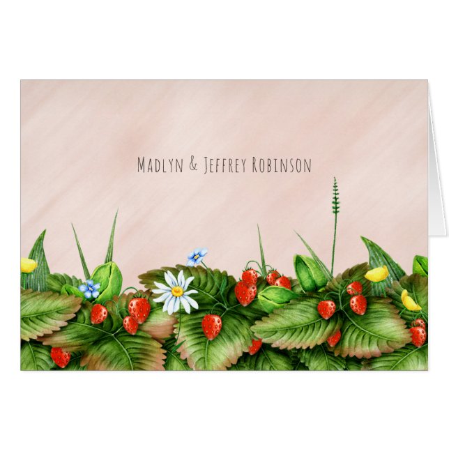 Wilde Erdbeeren in einem Land, das von Wiesen und  (Vorderseite (Horizontal))