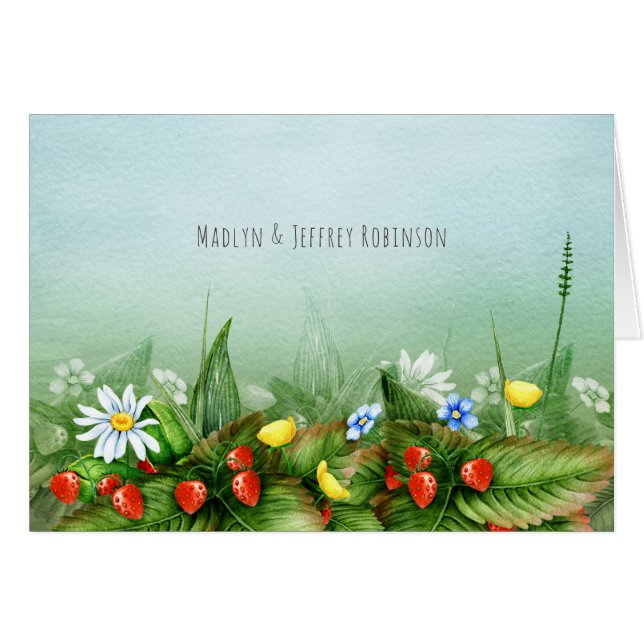 Wilde Erdbeeren in einem Wiesenblau-Land (Vorderseite (Horizontal))