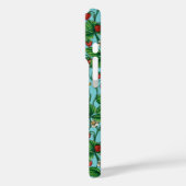 Wilde Erdbeeren in Poolblau Case-Mate iPhone Hülle (Rückseite / Links)