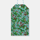 Wilde Erdbeeren in Poolblau Geschenkanhänger (Rückseite)