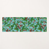 Wilde Erdbeeren in Poolblau Yogamatte (Vorderseite (Horizontal))
