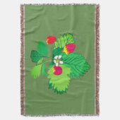 Wilde Erdbeeren-Keule Decke (Vorderseite Vertikal)