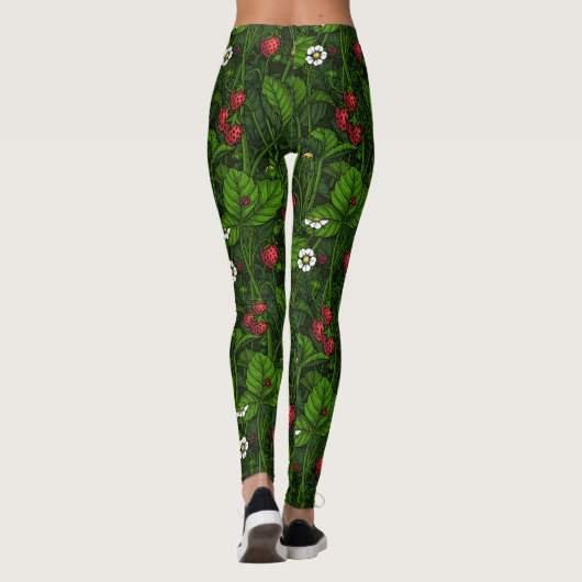Wilde Erdbeeren Leggings (Rückseite)