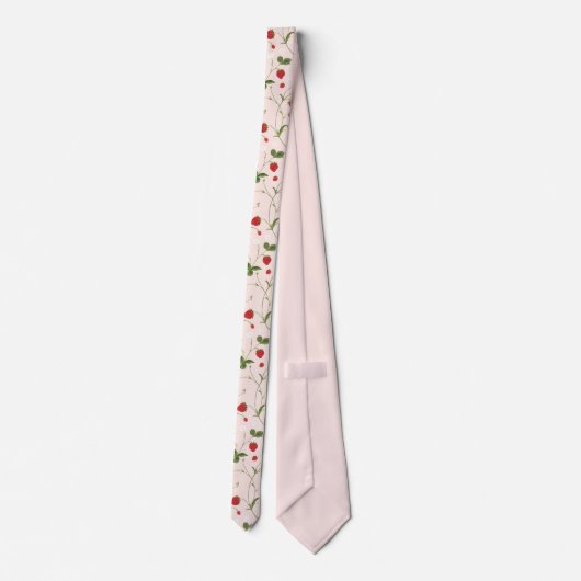 Wilde Erdbeeren (Linen) - Neck Tie Krawatte (Rückseite)