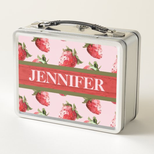 Wilde Erdbeeren Metal Lunchbox (Rückseite)