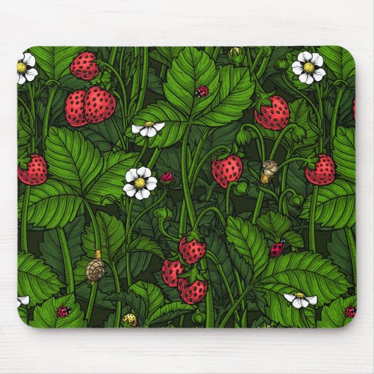 Wilde Erdbeeren Mousepad (Vorne)
